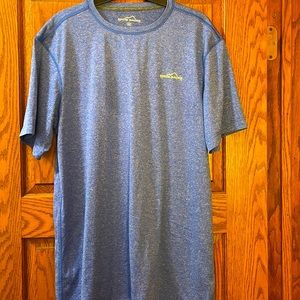 EDDIE BAUER sports T-shirt M crew neck  medium BLUE marl Excellent LN